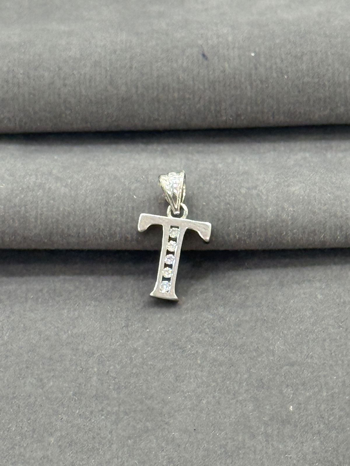 92.5 Elegant Silver Alphabet “T” Pendant